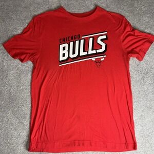 NBA Men's Chicago Bulls T-Shirt Short Sleeve Red Size L